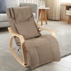 OWAYS Rocking Massage Chair Shiatsu Recliner, Hips Vibration Rolling Massage Brown