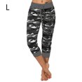 thumbnail image 4 of Mujeres Pantalones de yoga interior deportes al aire libre Pantalones recortados de ejercicio Jogging Drawstring Cintura ajustable Leggings Gym Ropa Gray L sidaley OD003018-15, 4 of 7