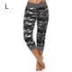 thumbnail image 4 of Mujeres Pantalones de yoga interior deportes al aire libre Pantalones recortados de ejercicio Jogging Drawstring Cintura ajustable Leggings Gym Ropa Gray L kenally OD003018-15, 4 of 7