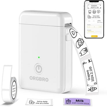 Label Maker Machine with Tape, X1 Portable Bluetooth Mini Label Printer for Organizing Storage, Rechargeable Thermal Label Maker Small Sticker Maker with Multiple Templates, White