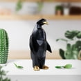 thumbnail image 1 of Estatua de pingüino nórdico, figurita de resina, escultura artesanal de animales para centros de mesa, estantería, decoración para sala de estar negro Soledad Estatua de escultura de pingüino, 1 of 10