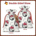 thumbnail image 2 of Pofeuu Cute Poodle Dog Print Burlap Bags with Drawstrings Drawstring Gift Bags Pouch Bag for Thankgiving Birthday Party Gift Wrapping Treats and Party Favors-Small, 2 of 9