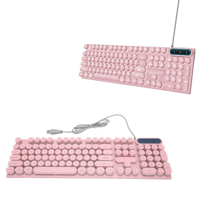 Gaming Wired Keyboard, Ergonomic Fodable Keyboard, 104 Keycaps Backlit Keyboard with Multimedia Keys for Win OS X Laptop