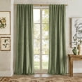 thumbnail image 2 of NICETOWN Room Darkening Velvet Curtains, Sage Green, 52" W x 84" L, 2‑Panel Set, 2 of 9