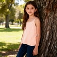 thumbnail image 5 of Big Girls T-Shirts Summer Casual Sleeveless Tank Top With Striped Design Vest Tops Basic Tees Size 13-14T, 5 of 7