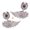 Pink, variant on Alloy Wing Ear Studs Portable Comfortable for Sensitive Ears Fashion Jewelry Pieces