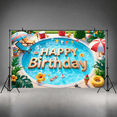 thumbnail image 5 of Vibrant Design Happy Birthday Swimming Pool Summer Theme Float Decoration Party Banner for Pool Party Beach Celebration Outdoor Event, 5 of 8