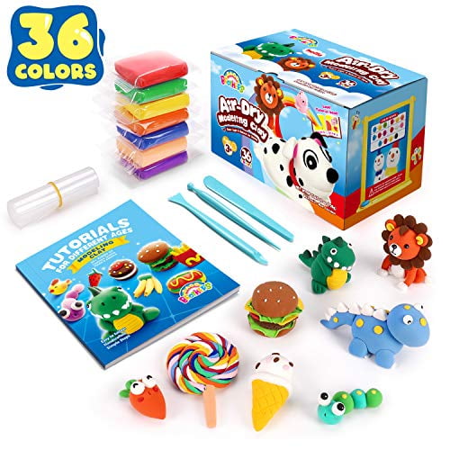 36 Colors Air Dry Magic Clay Modeling Clay Kit Soft & Ultra Light DIY Molding 