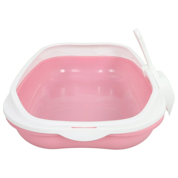Supvox kitten cat litter Litter Box ABS Pink 1 Set