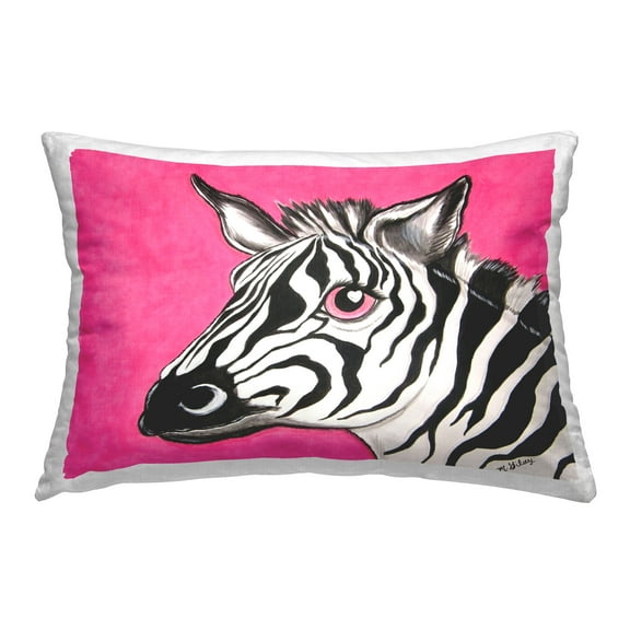 Stupell Industries Heart Eyes Zebra Decorative Printed Throw Pillow Design by Michelle Gilsey