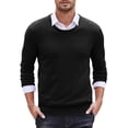 thumbnail image 1 of Suéter de punto básico para hombre, suéter de invierno de punto fino, 1 of 4