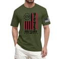 thumbnail image 2 of Hogleaql Usa Flag Tee Shirt for Men 4th Of July Crew Neck American Flag Print Short Sleeve Tops Patriotic Casual Independence Day Loose Pullover Tops Army Green XL, 2 of 6