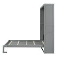thumbnail image 5 of Queen Size Murphy Bed Wall Bed with Shelves, Gray, 5 of 9