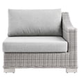 thumbnail image 2 of Sofa Corner Chair, Rattan, Wicker, Grey Gray, Modern Contemporary Urban Design, Outdoor Patio Balcony Cafe Bistro Garden Furniture Hotel Hospitality, 2 of 8