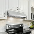 thumbnail image 2 of Cosmo 36 in. Ducted Under Cabinet Range Hood in Stainless Steel with Push Button Controls, Permanent Filters, LED Lights, 2 of 20