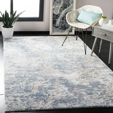 SAFAVIEH Amelia Alastar Abstract Distressed Area Rug, Grey/Blue, 5'3" x 7'6"