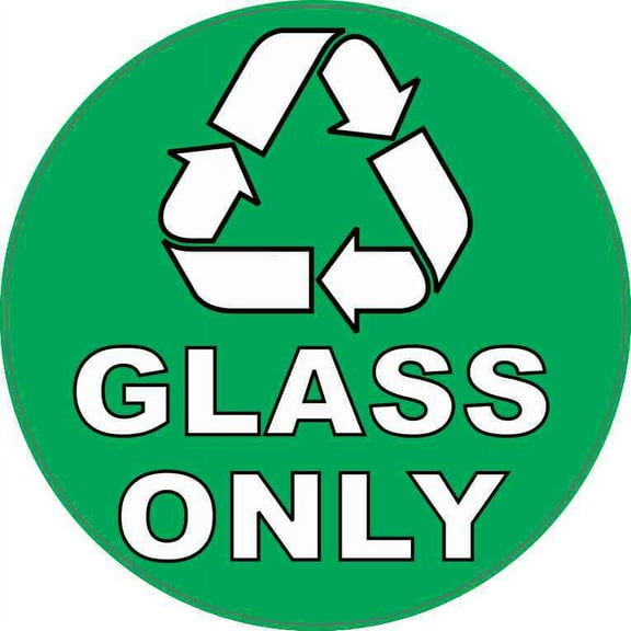 5in x 5in Glass Only Recycling Sticker