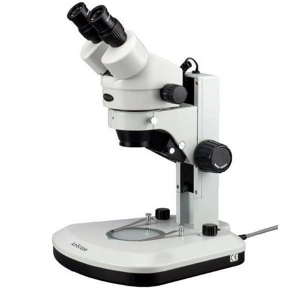AmScope 3.5X-90X Track Stand Stereo Zoom Binocular Microscope with Dual LED Lights New