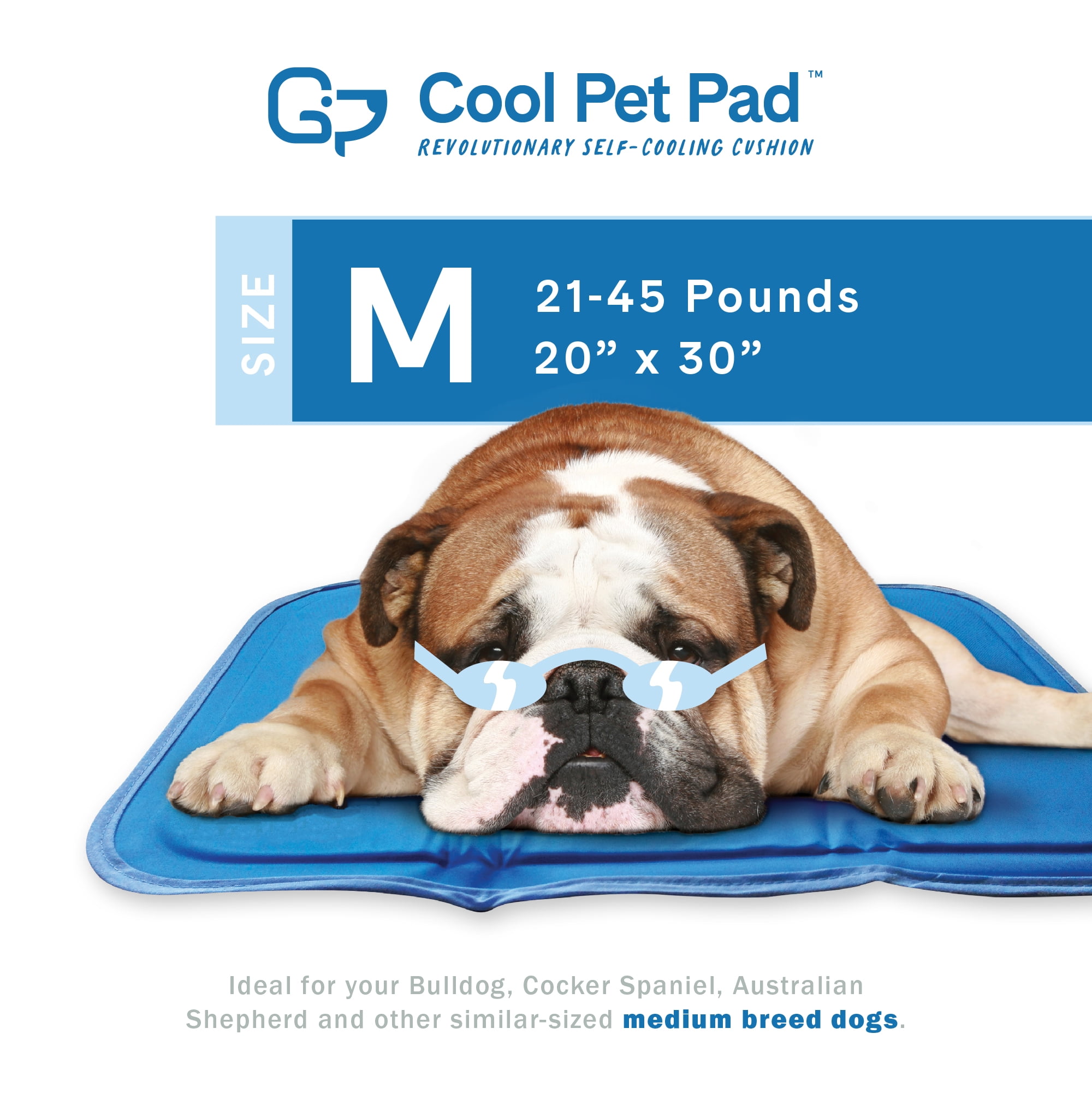 The Green Pet Shop Dog Mat, Extra Large - Pressure Activated Cooling Pad,  (80 Plus Lb.) - Non-Toxic Gel, No Water or Electricity Needed for This XL