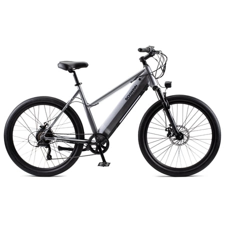Schwinn Marshall hybrid electric bike, 7 speeds, 27.5 inch wheels, unisex frame, grey