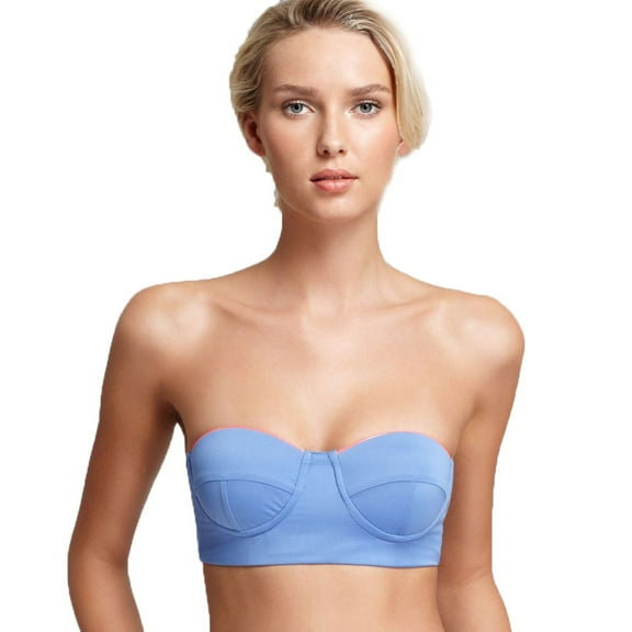 Zinke Women's Katie Bustier Bikini Top, Medium, Ocean Blue
