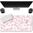 thumbnail image 2 of Extended Large Computer Gaming Mouse Pad Desk Mat(31.5×15.7 in),Desk Pad with Non-Slip Base and Stitched Edges,Suitable for Work Office Large Gaming Mouse Pad Desktop Pad-Pink Cow, 2 of 6