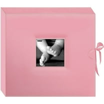 Pioneer 3-Ring Sewn Leatherette Album Box 13"X14.5"-Baby Pink