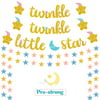 Twinkle Twinkle Little Star Banner Birthday Party Decorations with 2Pcs Sparkling Star Garlands Perfect for Gender Reveal,Baby Shower,Kids Party,Wedding Decor
