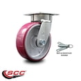 thumbnail image 2 of 6 Inch Kingpinless Poly on Aluminum Wheel Swivel Caster with Swivel Lock SCC, 2 of 2