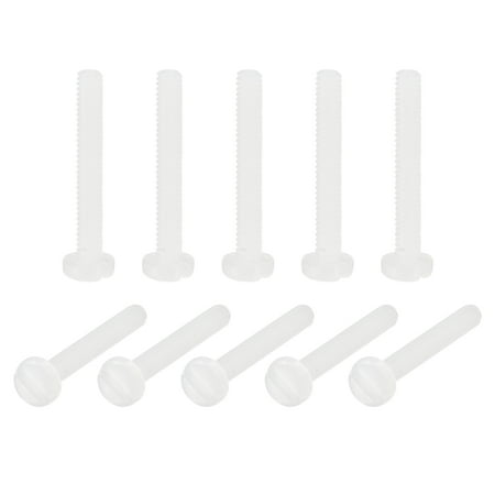 

Uxcell Nylon Machine Screws M2x16mm Slotted Pan Head Fasteners Bolts White 25Pack