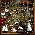 thumbnail image 3 of hojas de pegatinas navideñas para ventanas, pegatinas decorativas navideñas con copos de nieve para ventanas, pegatinas navideñas reutilizables de PVC electrostático para ventanas (Style2), 3 of 5