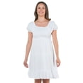 thumbnail image 4 of Vestido Maternidad Mujer Algodón Fresco Cómodo Vestido Embarazo Primavera Casual Amplio Color Blanco, 4 of 4