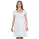 thumbnail image 4 of Vestido Maternidad Mujer Algodón Fresco Cómodo Vestido Embarazo Primavera Casual Amplio Color Blanco, 4 of 4