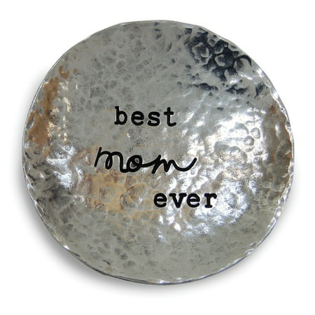 Silver-tone Best Mom Ever Trinket Dish