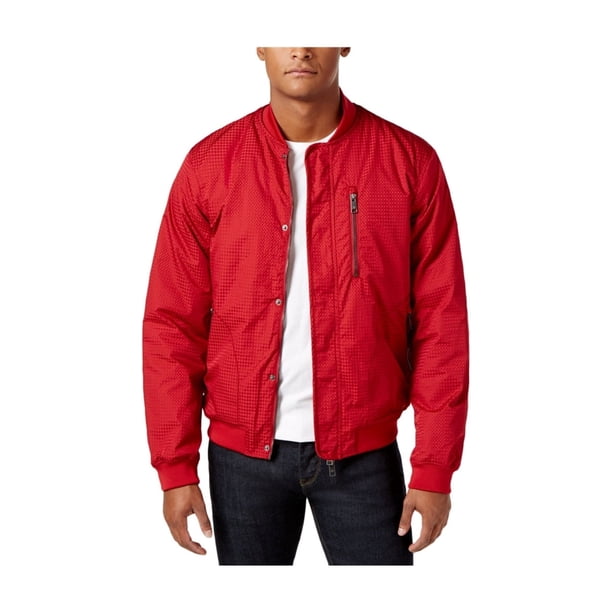 Armani - Chaqueta bomber para hombre, color rojo, grande Giorgio Armani Chaqueta de bombardero