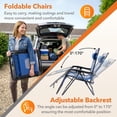 thumbnail image 3 of Blorly Zero Gravity Chair, Heavy Duty Integrated Padded, Professional Built-in Cushioned Reclining Lounge Chair, Extra Wide Folding Patio Chair with Side Tray for Outdoor & Indoor, Blue, 3 of 7