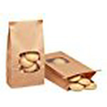 - A1BakerySupplies Bakery Bags with window 1/2 LB Kraft 25 Pack