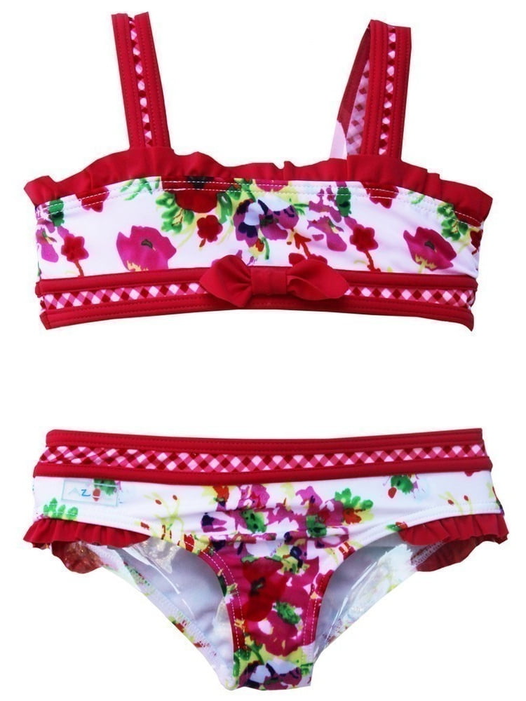 baby pink bandeau bikini