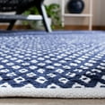 thumbnail image 4 of SAFAVIEH Boston Angelica Geometric Cotton Area Rug, Navy, 4' x 4' Square, 4 of 11