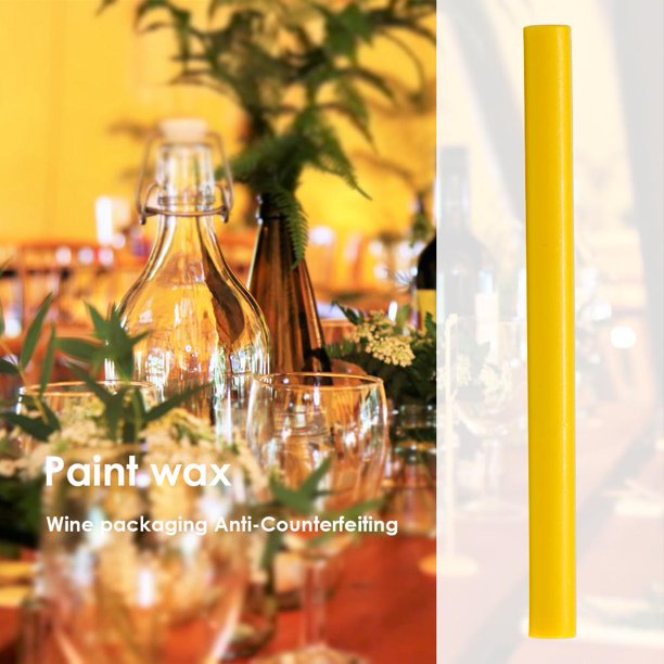 Cuadros Decorativos Barra de cera de sellado retro cilíndrica para barra de sello de invitaciones (amarillo) Tmvgtek embutido en tela