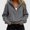 Dark Gray, variant on Women Winter Outerwear Jacket With Pockets Womens Cotton Hood Coat Wine Size M