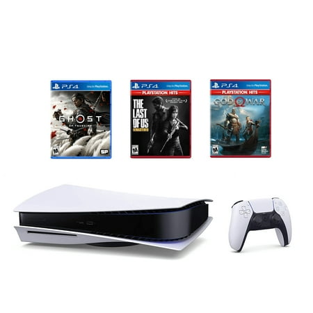 Sony PlayStation 5 Must-Play Games Bundle: Disc Version Console with Wireless Controller with The Last of Us Remastered  God of War & Ghost Of Tsushima Sony PlayStation 5 Must-Play Games Bundle: Disc Version Console with Wireless Controller with The Last of Us Remastered  God of War & Ghost Of Tsushima