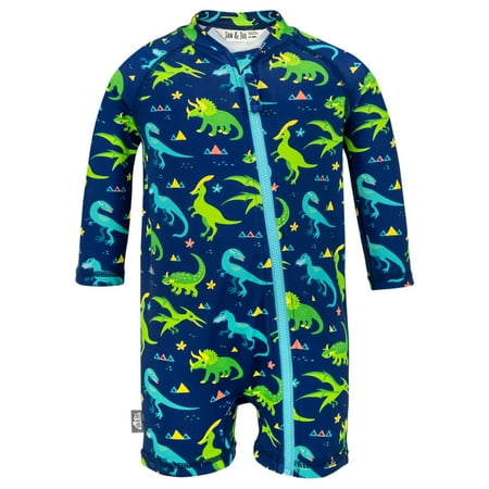 

JAN & JUL UV Protective Toddler Swimsuit Boy Long Sleeve UPF 50+ (18-24m Dinoland)