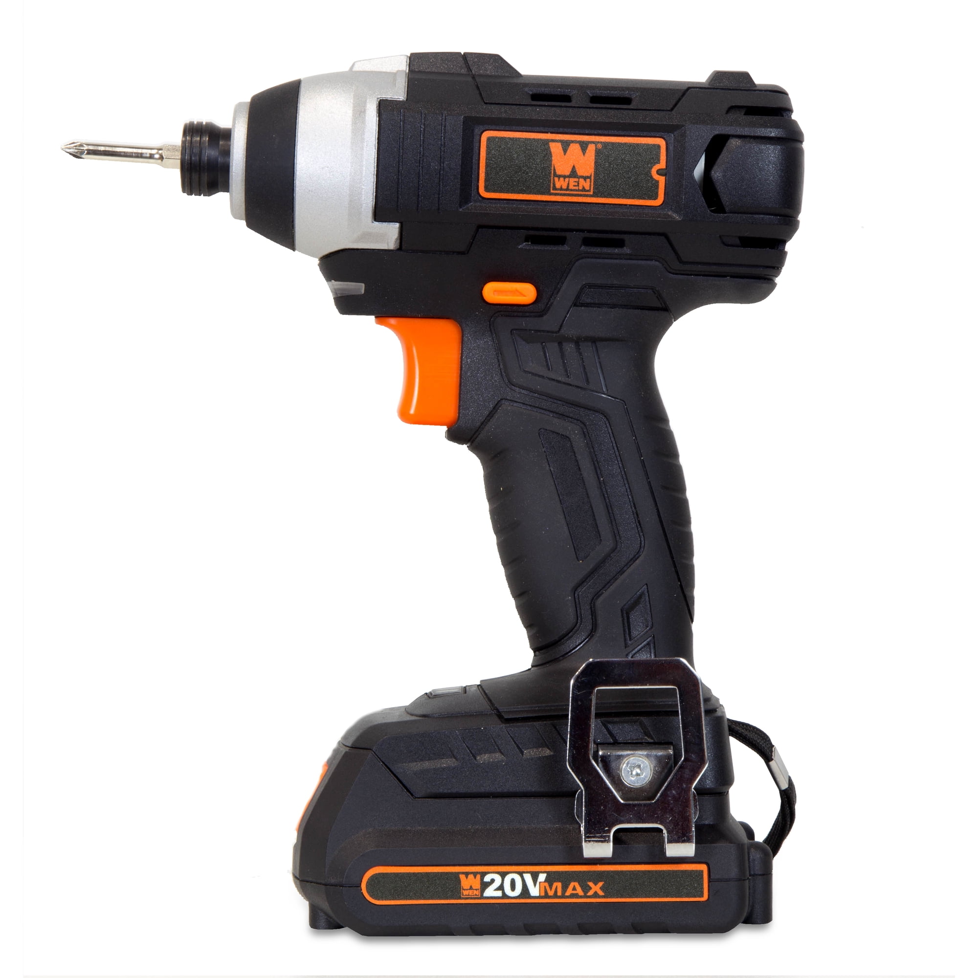 WEN 20-Volt MAX Lithium-Ion Cordless 1/4-Inch Impact Driver w/ Battery Bits Charger and Carrying Bag