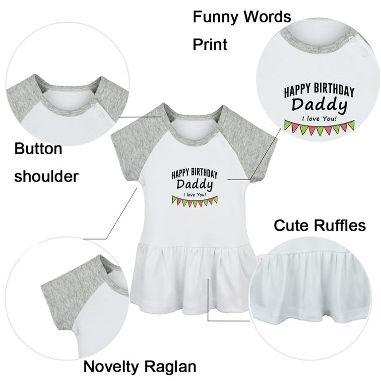 happy birthday daddy dress Happy Birthday Daddy Onesie for Babies main image 1