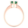 thumbnail image 4 of Clara Pucci 14K Rose Gold Solid Gold Emerald Solitaire Anniversary Ring for Women - 2.5 cttw Marquise Cut, 4 of 7
