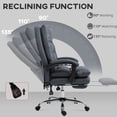 thumbnail image 6 of Vinsetto Vibration Massage Office Chair with Heat, Recining Back, Footrest, Microfibre Comfy Computer Chair, Dark Gray, 6 of 10