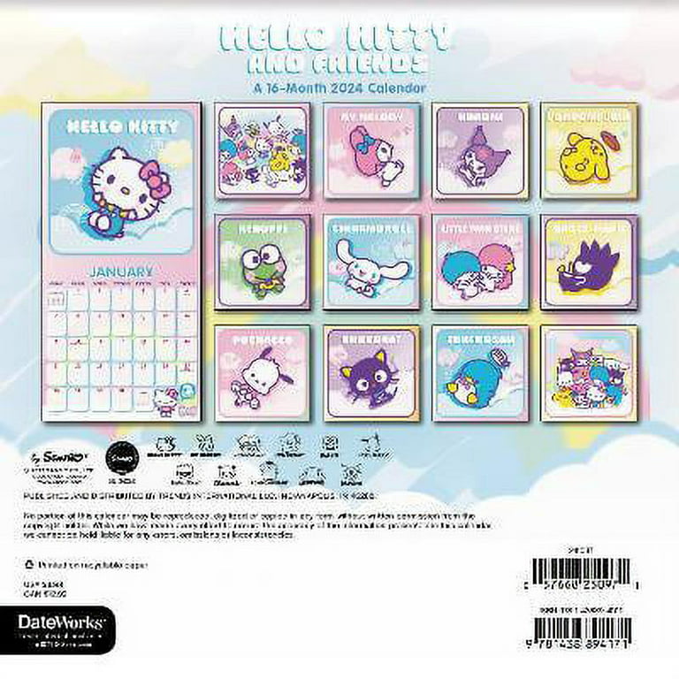  2024 Hello Kitty Mini Wall Calendar: 9781438894171