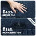 thumbnail image 4 of OEAKAY Textured Plush Navy Microfiber Bath Mat, 24"x43", Non-Slip and Absorbent Bathroom Rug, Machine Washable, Quick Drying Shower Floor Carpet, 4 of 8