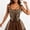 Brown, variant on Women's Renaissance Floral Overbust Corset Lace Up Front Bustier Corset with Zipper Coffee M